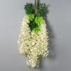 Artificial Wisteria Flower Hanging Garland Faux Silk Hanging Flower Strings Fake Wisteria Flower Vine for Wedding Garden Background Decor