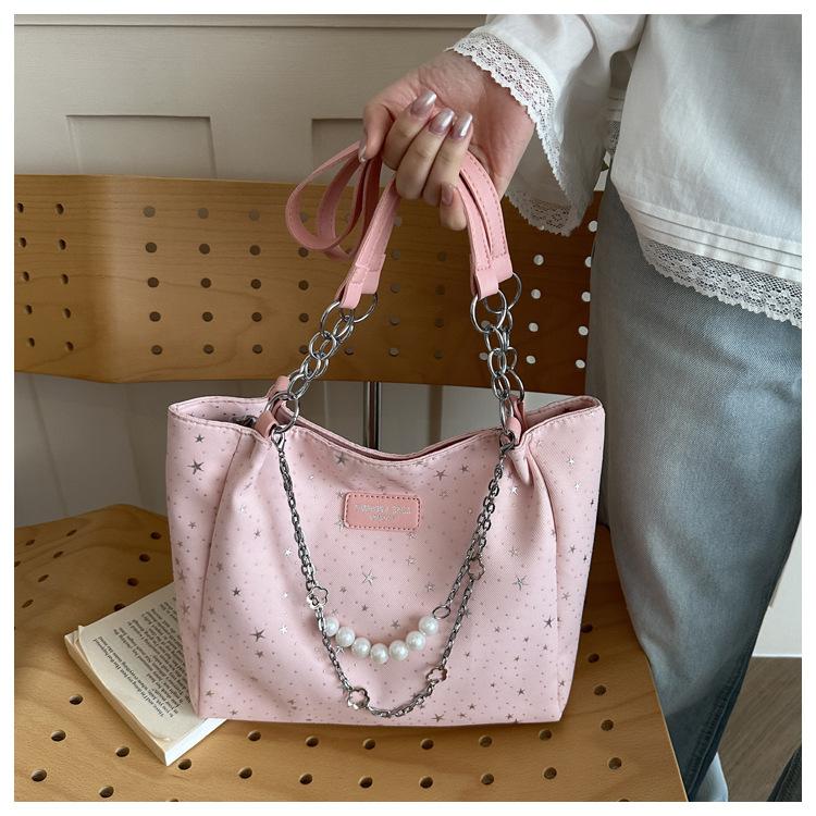 1Pc  Trend Fashion Bag Temperament Versatile Large Capacity Casual Handheld Student Commuter Underarm Bag