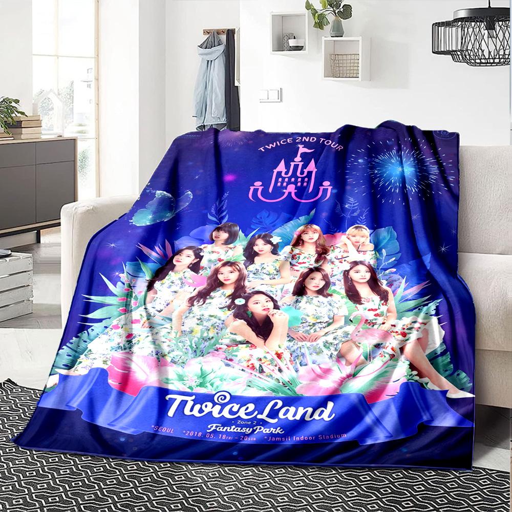 Twice Blanket Ultra-Soft Great for Office Couch Bed Four Seasons Multipurpose Warmthful Decor Ideal Gift For Birthday Valentine'S Day