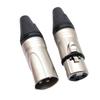 Nickel-Plated Copper Pin XLR Connector, Male and Female 3-Core Subwoofer Head