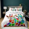 Pink White Duvet Cover Giraffe Bedding Queen/King/Full Size Zoo Animals Bed Set 3 Pieces Colorful Giraffe Bed Comforter Cover