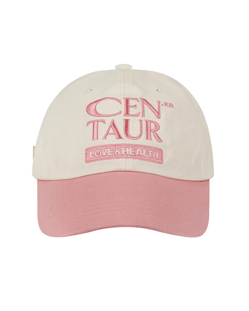 CENTAUR.KR Centaur Big Logo Two-Tone Ball Cap_Ivory