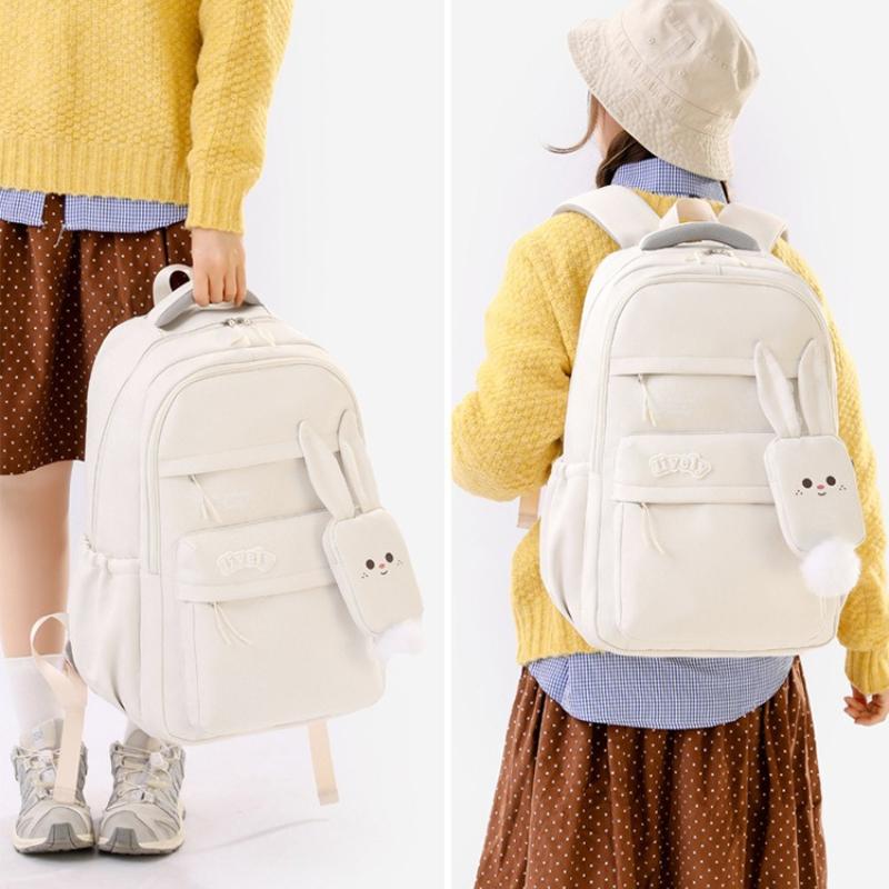 Cute Cartoon Teenager Girl Schoolbag Large Capacity Primary School Grades 3-6 Book Bag Simple Super Lightweight Junior High School Student Backpacks