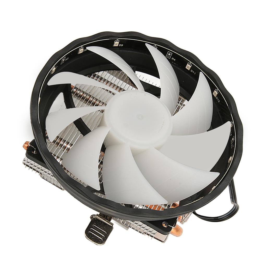 12cm CPU Cooler 3pin Interface Low Noise Strong Heat Dissipation Computer CPU Cooling Fan with RGB Lights