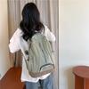 New nylon canvas bag women's new soft collapse backpack leisure students class large capacity backpack