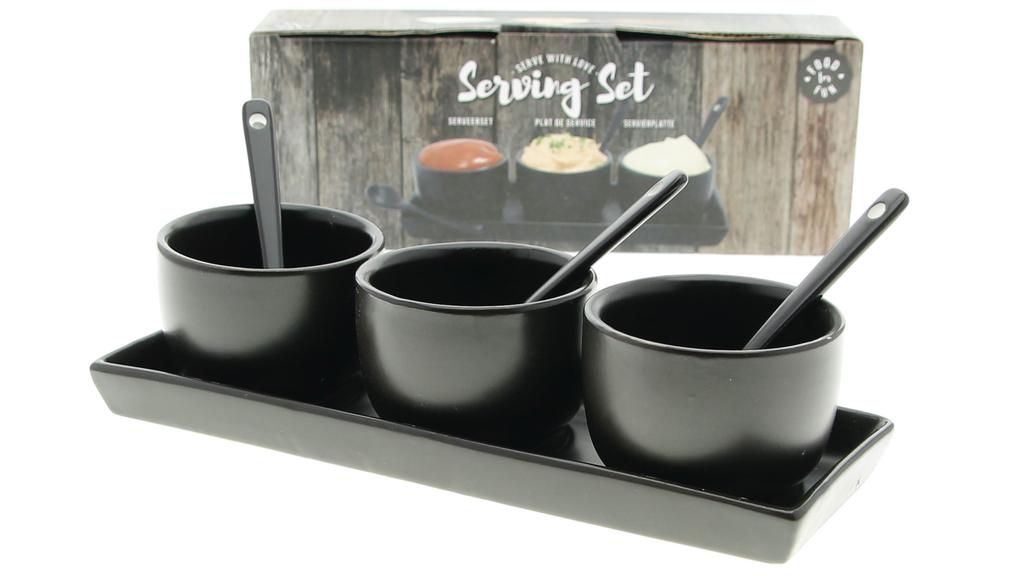 BOWLS CONTAINERS FOR SAUCE AND DIP 3 pcs SET