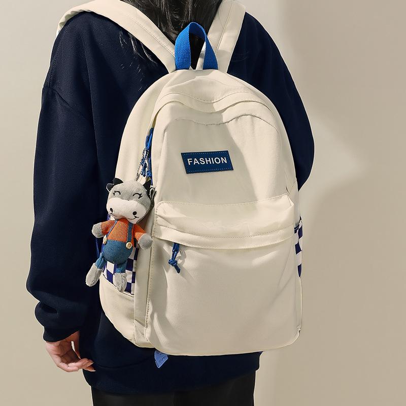 Backpack Women'S Fashion Junior High School Canvas Girls College Students Lightweight Small School Bag Travel Backpack