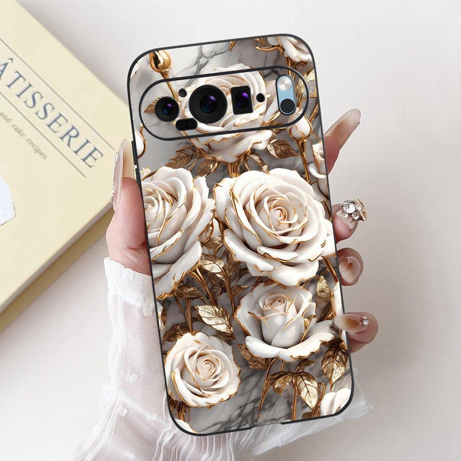 For Google Pixel 9 Pro 9A Pixel9 New Fashion Dusk Beach Painting Phone Case For Google Pixel9A 9 9Pro Black Silicone Soft Case