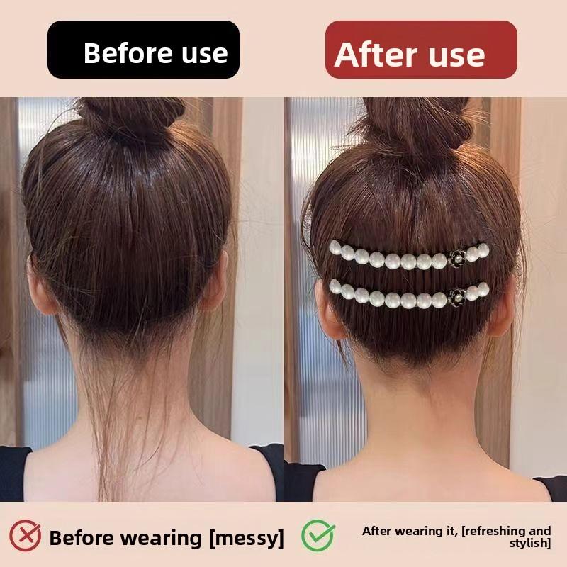 Hairpins for Women with Broken Hair In Summer, Pearl Teeth Comb At The Back of The Head, Bangs, Hairpins and Headwear