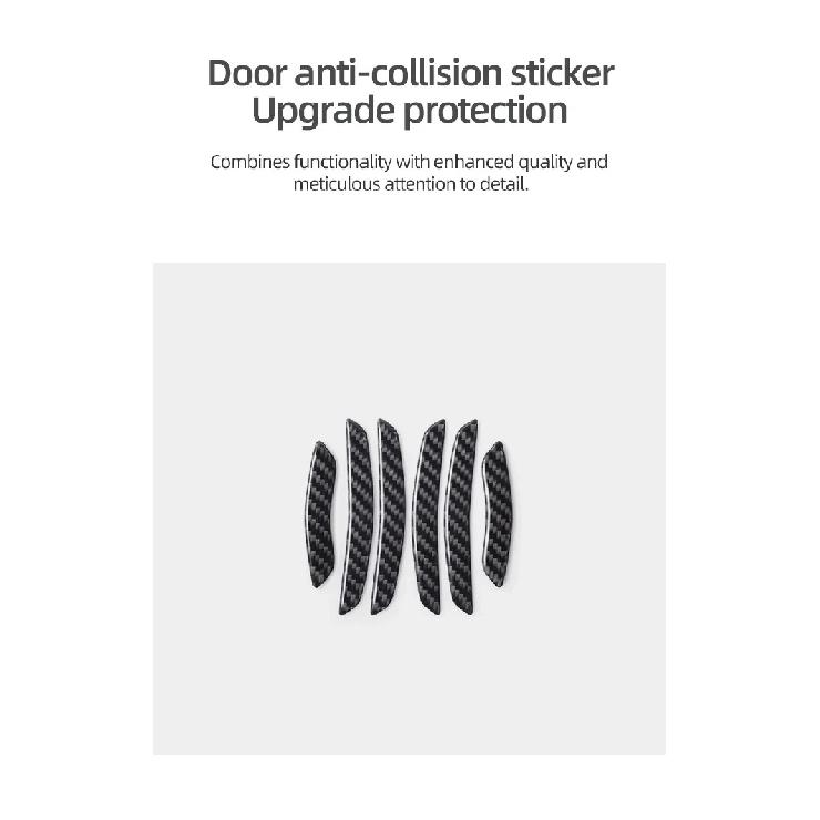 Carbon Fiber For Tesla Model Y 2019- 2025 Juniper Car Door Anti Collision Trim Protect Sticker Decoration Tuning Accessories