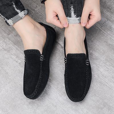 Verão novo Sapatos Doudou tendência masculina camurça um pedal versátil sapatos preguiçosos fosco casual espírito cara sapatos de couro