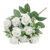 30CM Silk Rose Bouquet 10 Heads Eucalyptus Fake Plants Artificial Rose Bouquet  Wedding Decoration