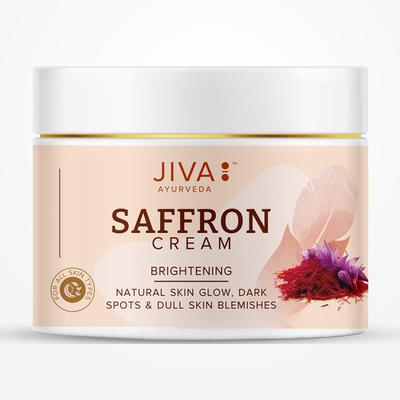 Jiva Saffron Cream 100g | 100% Ayurvedic Formula | Lightens Blemishes, Hyperpigmentation, & Dark Spots | Promotes Circulation & Balances Skin pH |