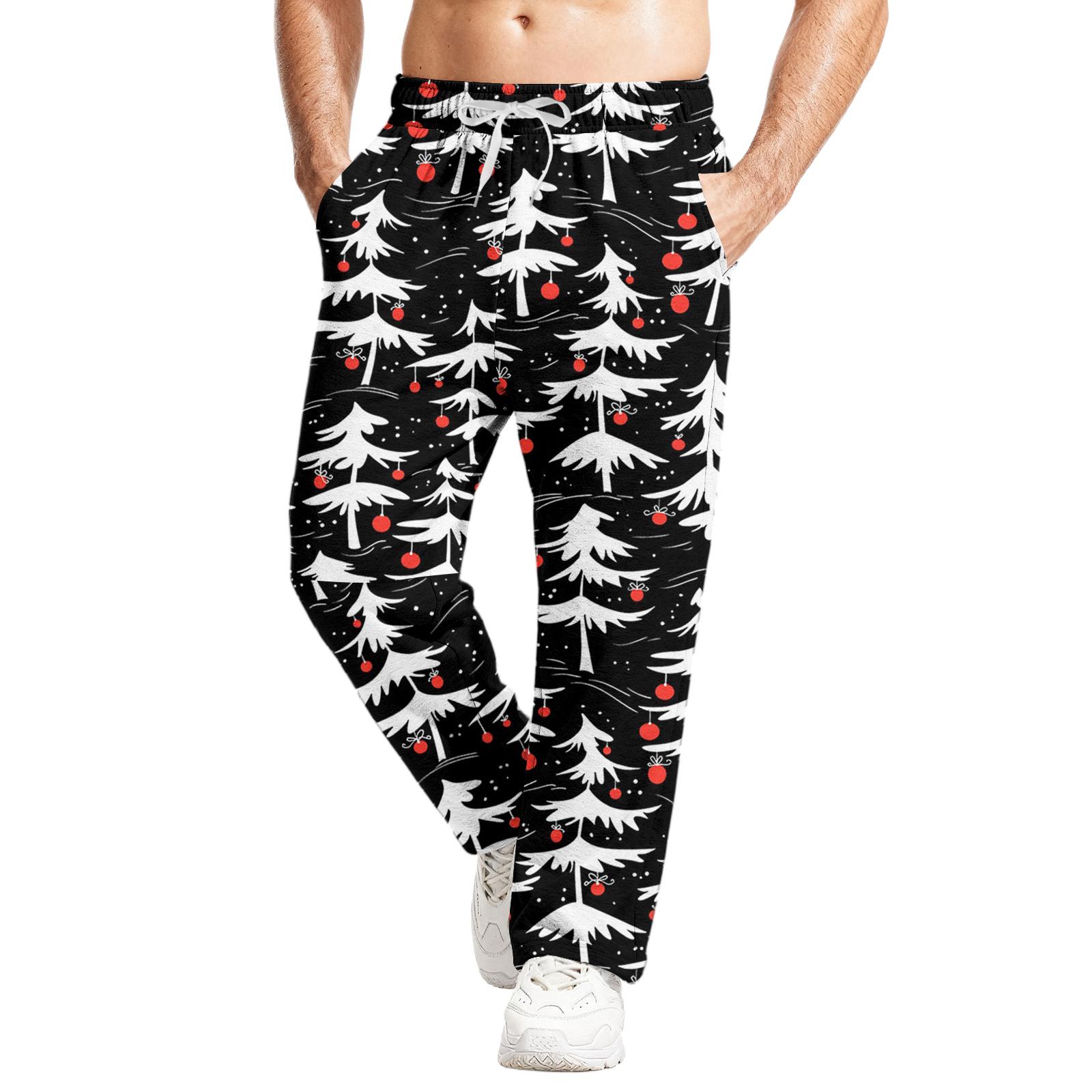 

Мужские повседневные спортивные штаны свободного кроя с эластичным поясом и кулиской, штаны для йоги XL чёрный