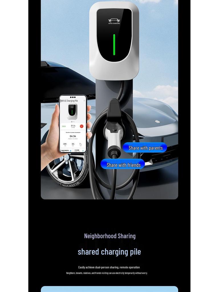 Type 2 European Standard 7kW EV Charger - Home AC Charging Pile for New Energy Vehicles