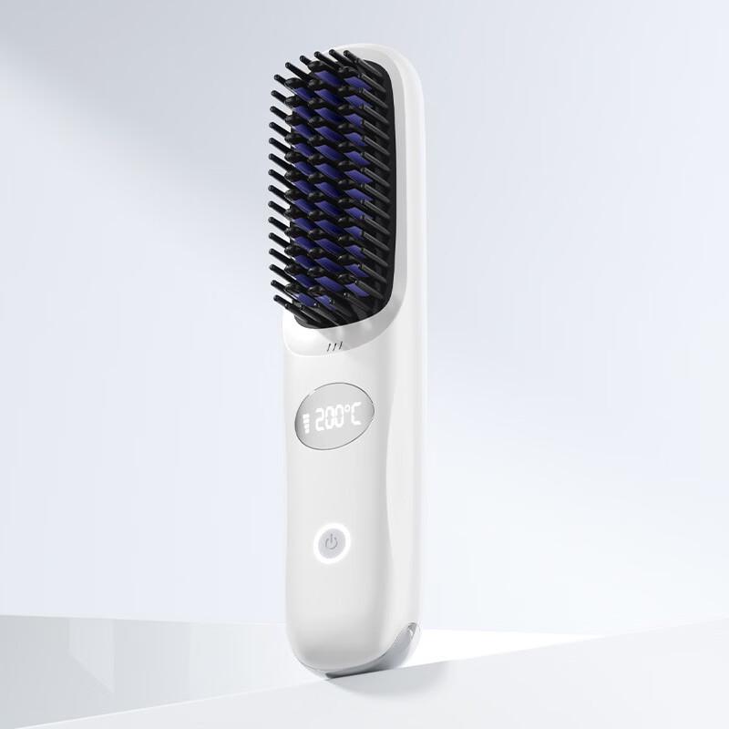 ZISIZ Rechargeable Ceramic Hair Straightener Comb
