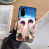 AD95 Your Name Black Case for Samsung Note 20 Lite S24 Ultra S23 S22 A05 A06 A11 A71 A15 A16 A13 A24 A25 A33 A52 A53 M55 M35 Sofe Cover