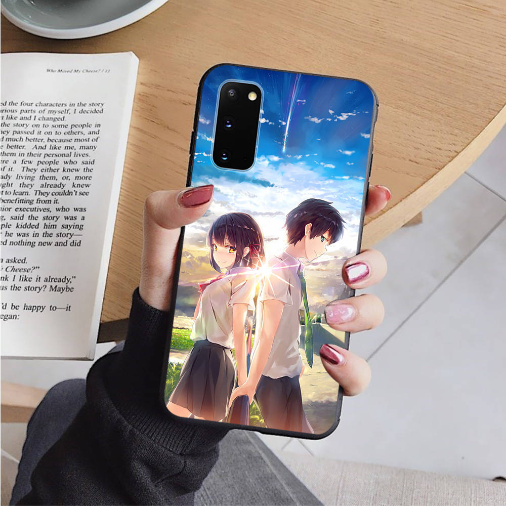 AD95 Your Name Black Case for Samsung Note 20 Lite S24 Ultra S23 S22 A05 A06 A11 A71 A15 A16 A13 A24 A25 A33 A52 A53 M55 M35 Sofe Cover