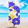 Daisy Flower Beach Towel Yoga Mat Microfiber Quick Dry Floral Bath Towel for Bathroom Swim Sports Gym Sand Proof Beach Blanket