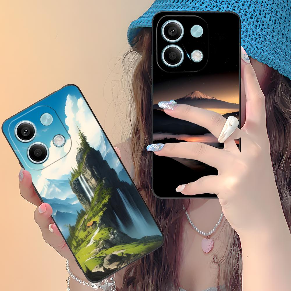 Mountain Forest Mobile Phone Case for Xiaomi Redmi 15 14 13 12 A5 3 2 1 C Plus 4G 5G Colorful Printing Cover Luxury Cover Pretty