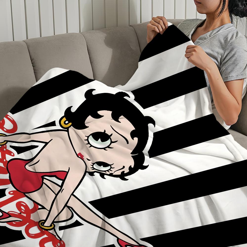 Blanket For Soft Cartoon Throw Blanket for Picnic Bed Sofa Home B-BoopS Bedroom Cozy B-B-BettyES-S Warm Comfortable