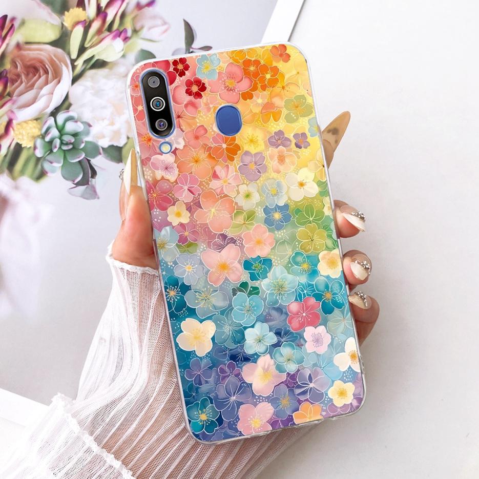 For Samsung Galaxy M10 M20 M30 Case Luxury Butterfly Tree Painted Cover Soft Slim Phone Case For Samsung M10 M20 M30 Fundas Bags