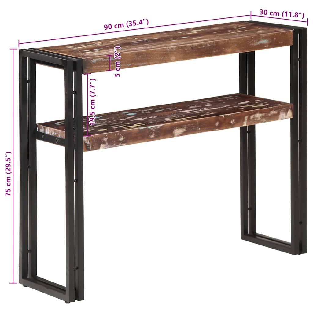 Console Table 90x30x75 cm Solid Reclaimed Wood