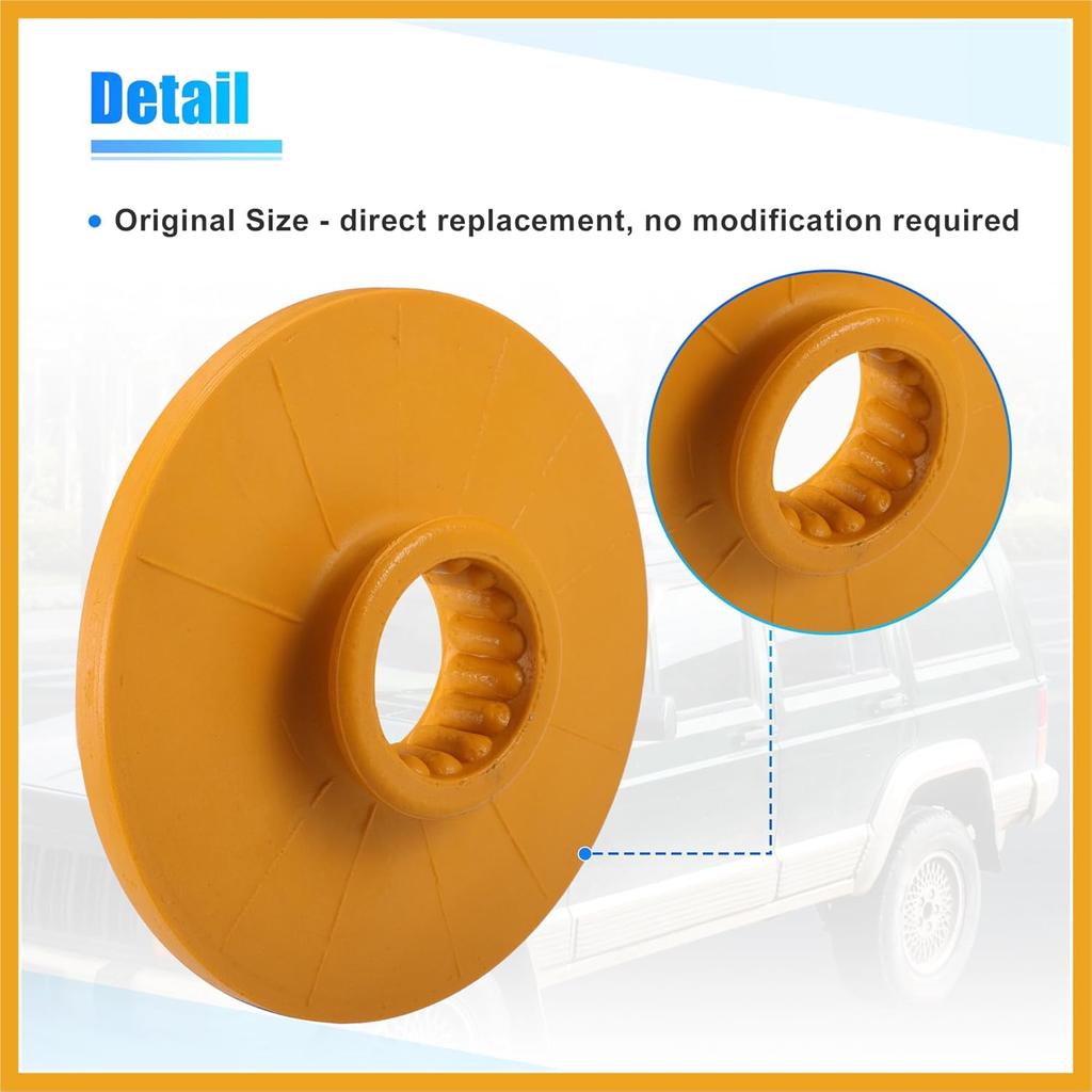 2pcs 5.31 Inch Rear Suspension Bump Stop Strut Bumper Bump Stop for Chevrolet Impala 2014-2020 No.13330714 Rubber Yellow Durable Material Replacement