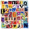 50 Retro Englische Buchstaben Serie Wasserdichte Dekorative Aufkleber Kreative Farbkollision Dreidimensionaler Effekt Aufkleber