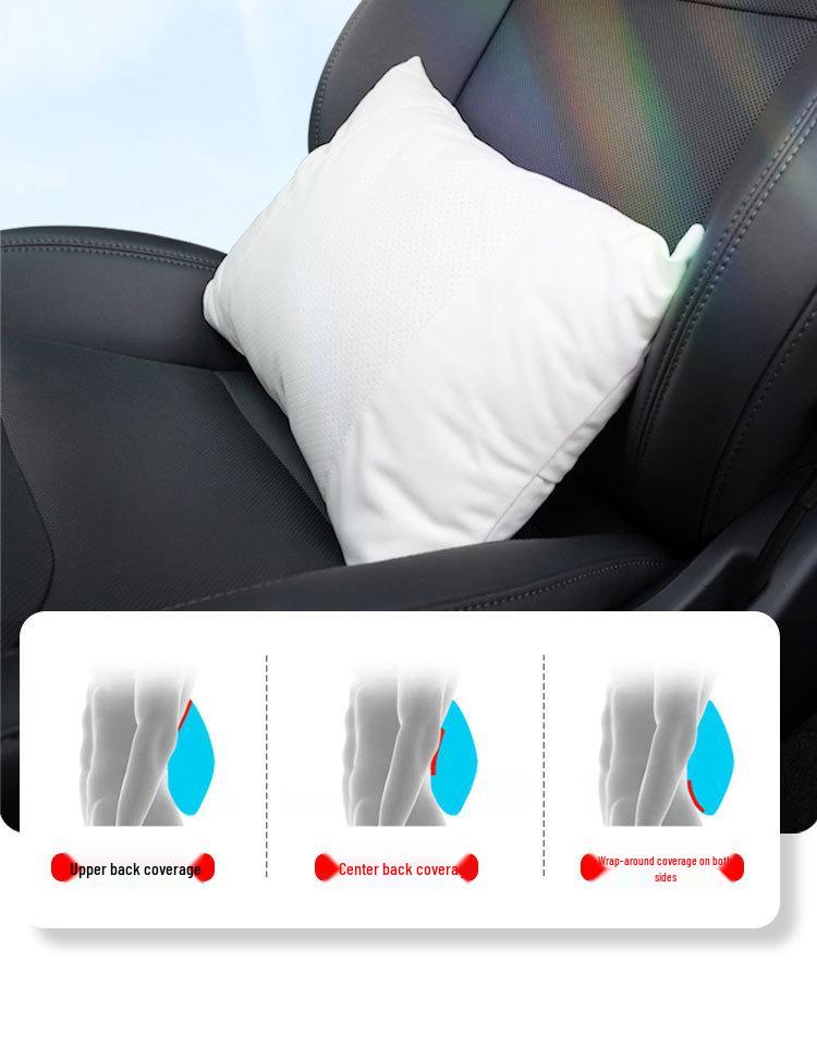 High-End Suede Neck & Lumbar Support Pillow for All Tesla Models