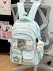Schoolbag Schoolbag Japanese Ins High Value Fresh and Sweet Contrasting Color Splicing Backpack Junior High School Students Lightweight Travel