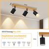 Spot de plafond 3 ampoules - NETTLIFE - Spot rotatif 350° - Noir - GU10 - Métal