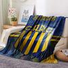 Rosario Central Print Flannel Blanket, High Quality Comfortable for All Seasons, Home Decor, Warmth and Comfort, Perfect for Christmas Gifts