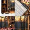 Bogenfenster Waldbibliothek Vorhänge Gemütliches Bücherregal Geheimnisvoller Dunkler Wald Blick Einlagig Realistische Szene Vorhang Set Von 2 Hergestellt Polyester Waschbar