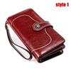 Vintage RFID Retro Genuine Leather Women's Long Clutch Wallet