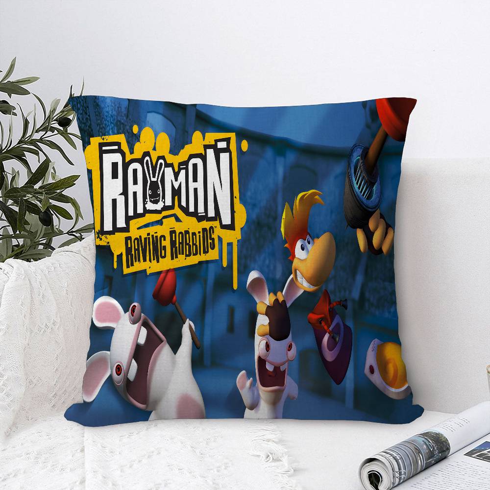Classic Cartoon Raving Rabbid Pillow Cushion Cover Pillowcase Living Room Sofa Home Decor Customized