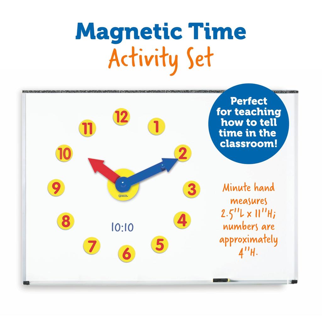Learning Resources Learning Clock for Classroom Clock Magnet Set LER2984 Genuine Product