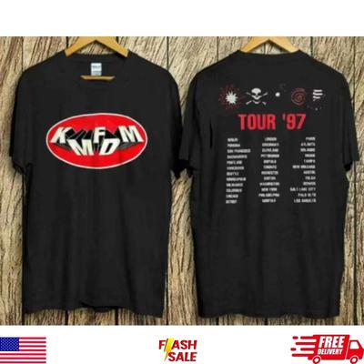KMFDM 1997 Symbols Tour Koszulka koncertowa Koszulka gorącego zespołu muzycznego, Koszulka muzyczna