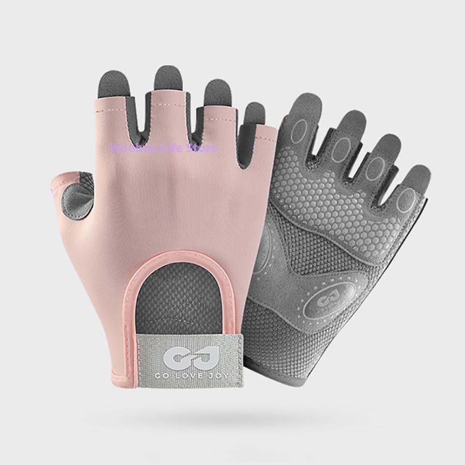 

Half Finger Anti-Blister Cycling & Weightlifting Gloves Shock Absorbing Gym Workout Fitness Gloves for Men And Women L