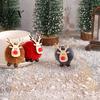 Small Lightweight Xmas Tree Ornaments Christmas Felt Elk Hanging Ornaments, Cute Fuzzy Pom Reindeer Adorable Deer for Windows Pendant, Holiday