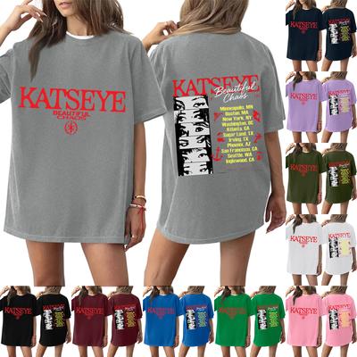 Damen T-Shirts 3/4 Ärmel Shirts Einfarbig Pullover Sommer Frühling Oberteile Blusen