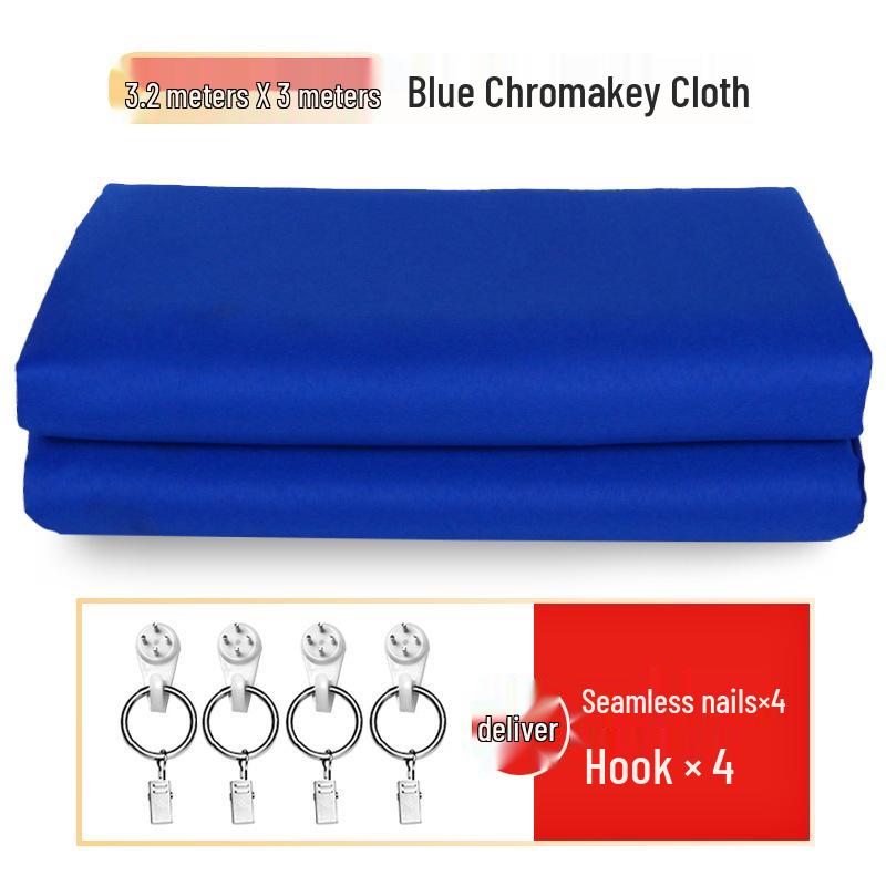 Blue and Green Screen Backdrop for Photography and Live Streaming with Stand