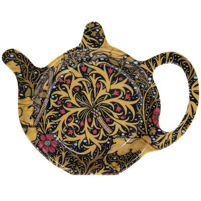 [Q9791] - Red Brown 'William Morris Collection' Sachet Holder (Sea Weed) - 12x9. 8cm