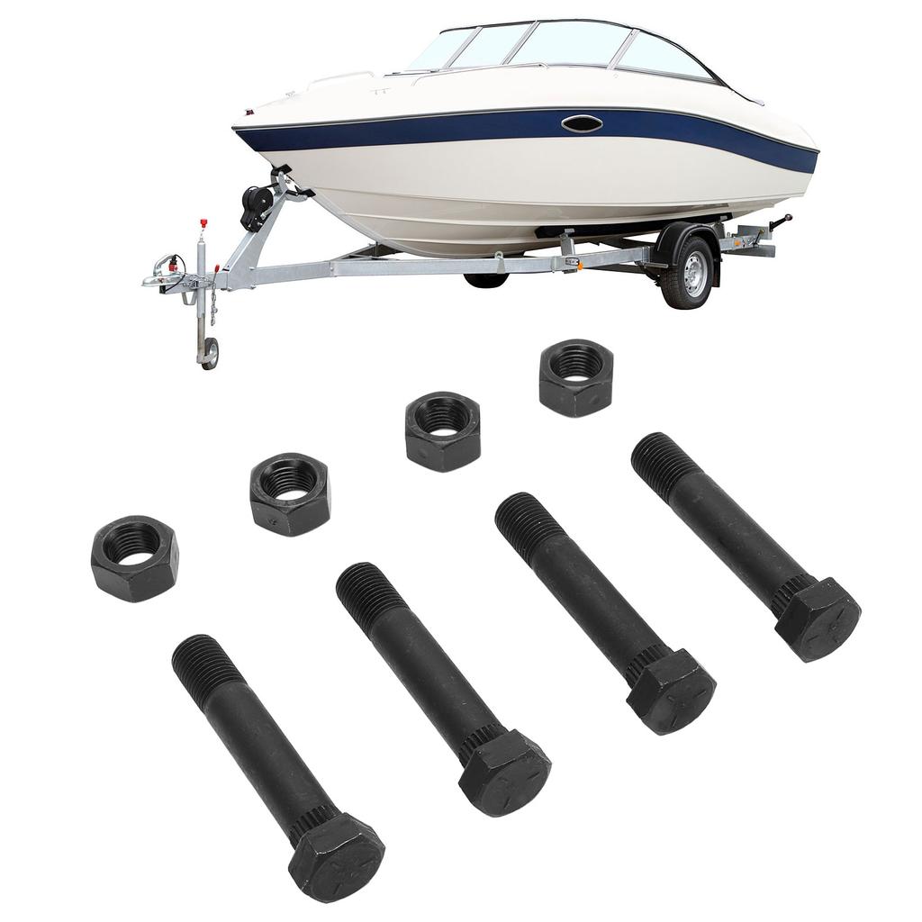 Șuruburi cu ochet pentru arcuri lamelare de remorcă 9/16in - 18 X 3in cu piulițe de blocare pentru arc lamelar cu lățimea de 1-3/4in și