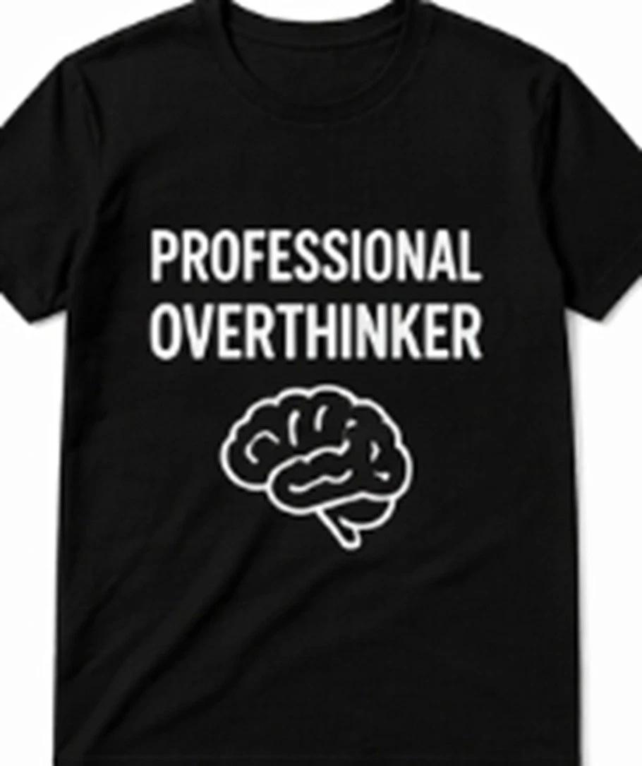 Professional Overthinker Funny T shirt Tee XXXXL