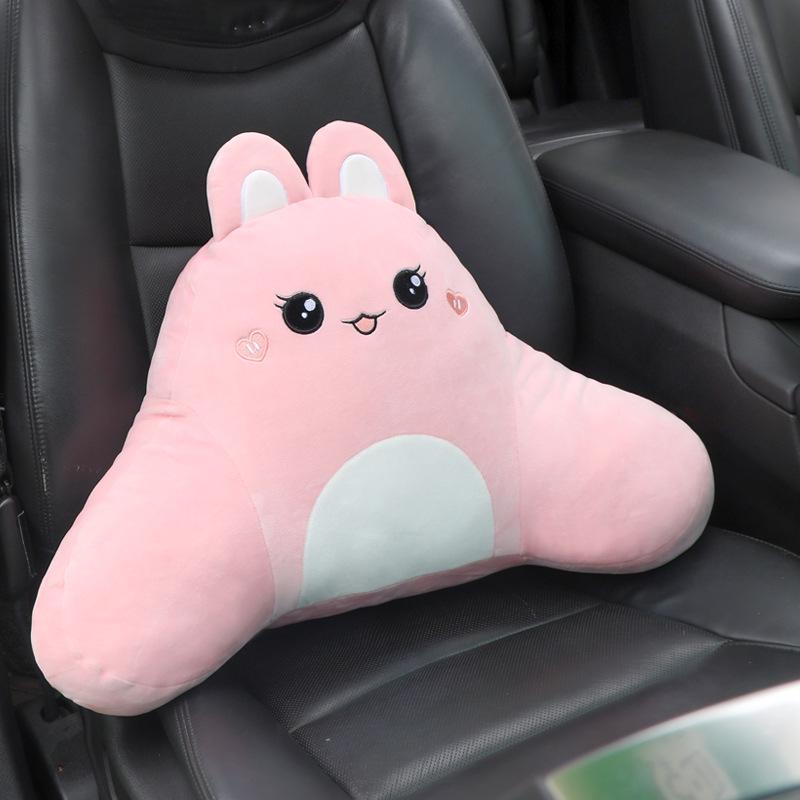 Cute Car Lumbar Support Cushion - Ergonomic Pillow for Driver Seat and Headrest