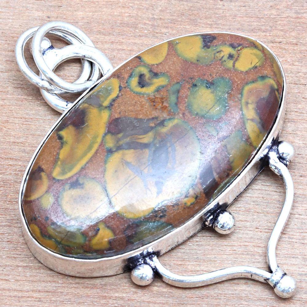 Pendant Azuboolite Gemstone Gift For Her Silver Jewelry 2"