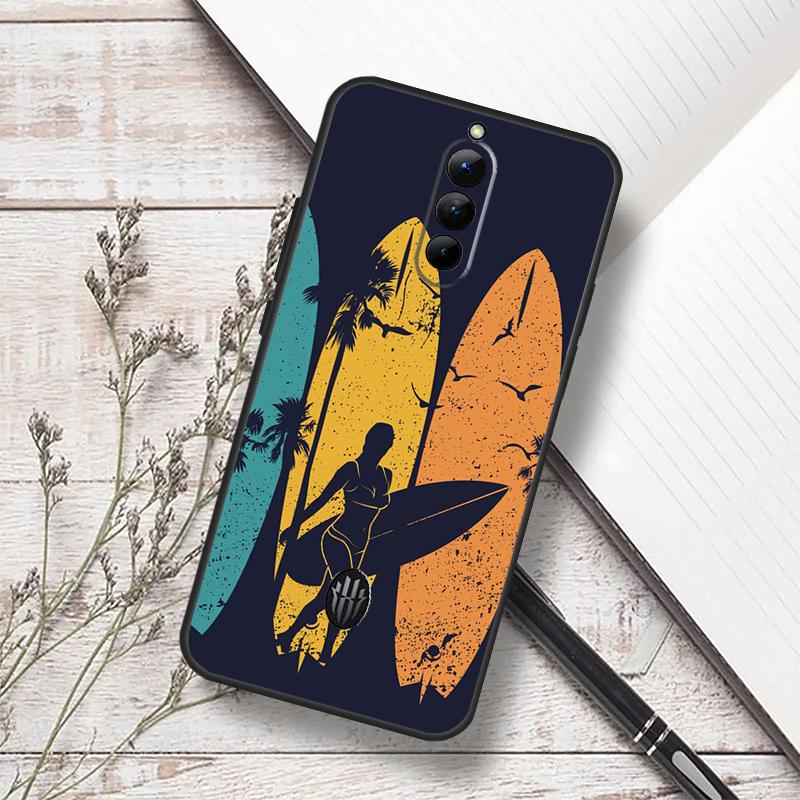 Surfing Art Surf Girl Case For ZTE Nubia Red Magic 8 9 10 8S 9S 10S 11 Pro Plus 6 7 6S 7S Pro 5G 6R 10 Air Funda
