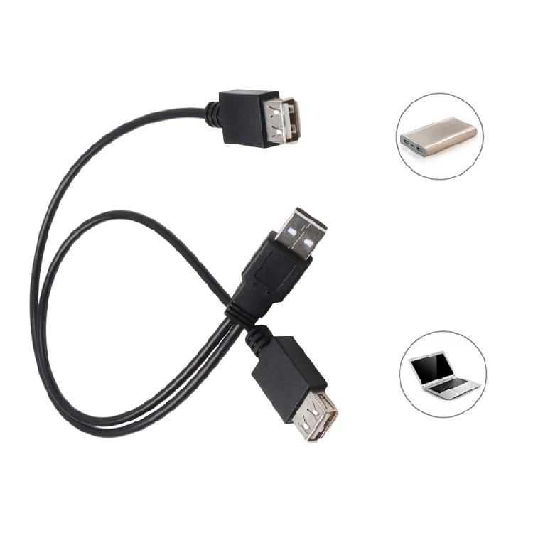 USB2.0 Active Hub Splitter Cable 40cm Double Port Adapter Cord  Flexible Designing For Multiple Device Access