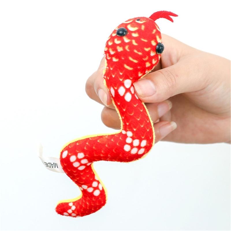 2025 Snake Mascots Toy Stuffed Animals Toy Refrigerator Magnets New Year Stuffed Snake Figure Toy Mascots for Kids